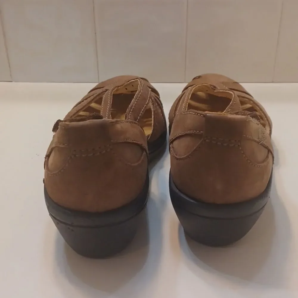 Clarks Structure Womans Brown Suede Leather Comfort Shoes 9M